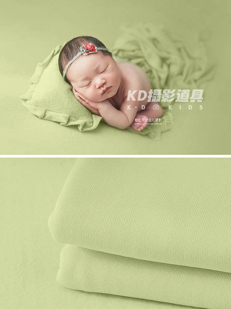 Soft Baby Photo Wrap – Green | Newborn Photography Prop (Model xz-63)