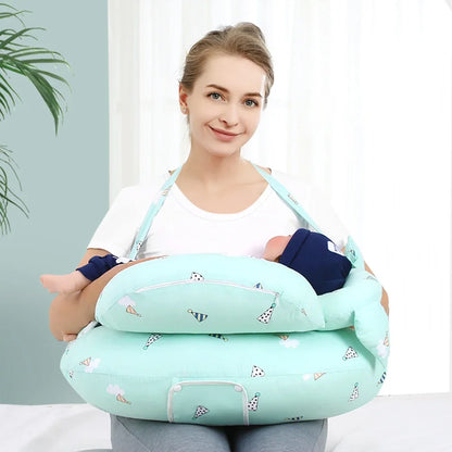Plus Size Nursing Pillow with Adjustable Strap and Soft Removable Cover