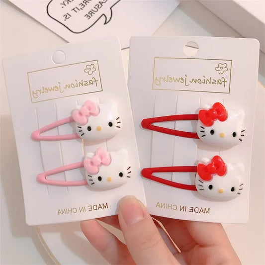 Kawaii Sanrio Hello Kitty Hair Clips Set