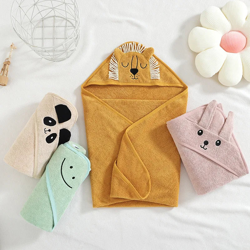 SnuggleBoo™ Cartoon Hooded Baby Towel