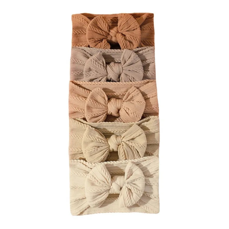 LittleCrown™ Baby Headband – Soft Cotton Blend Stretchy Bow for Newborns