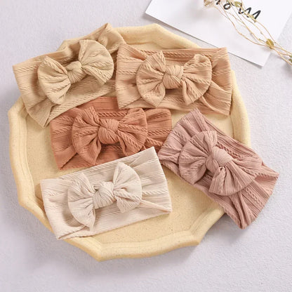 LittleCrown™ Baby Headband – Soft Cotton Blend Stretchy Bow for Newborns