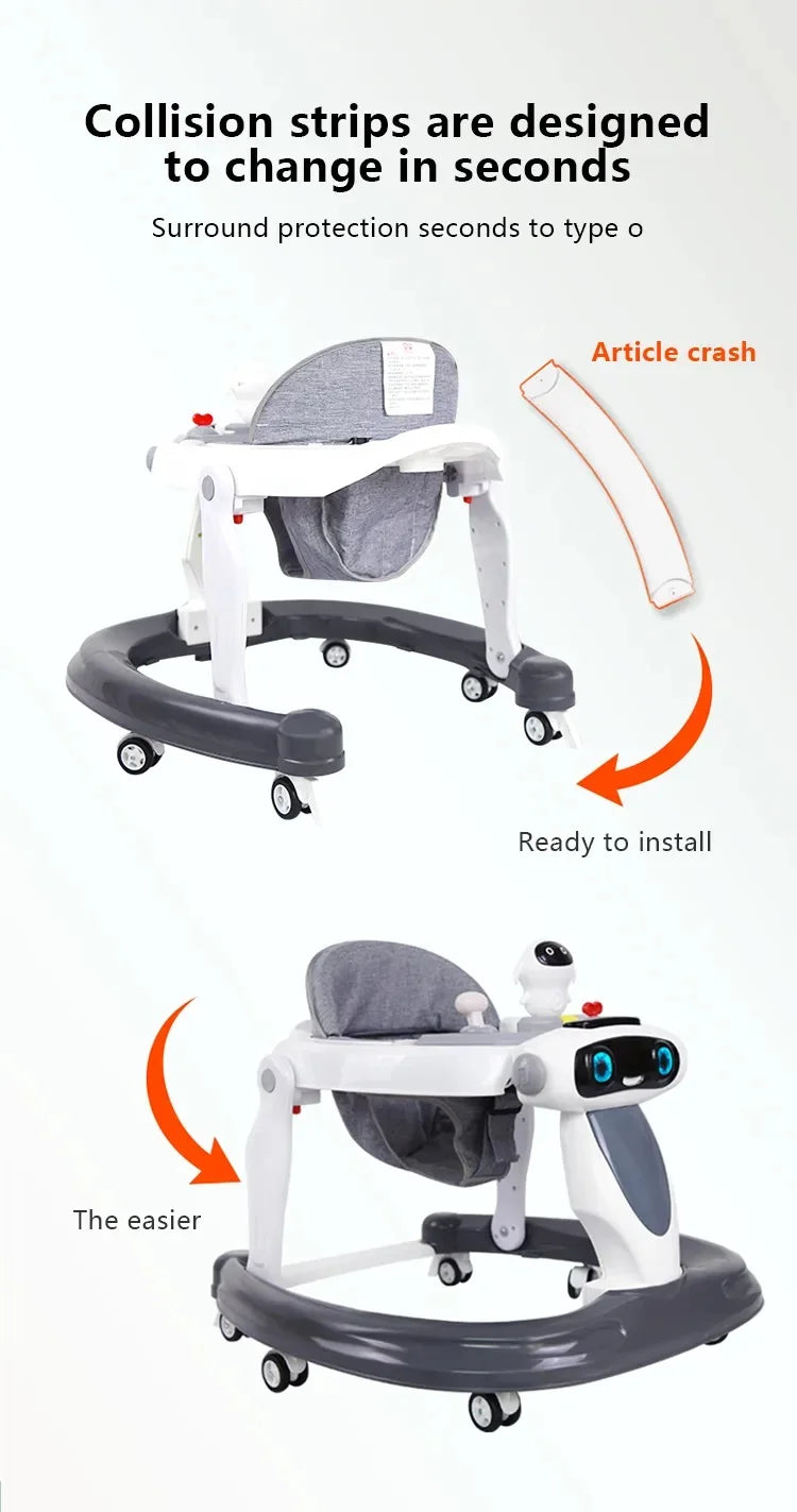 4-in-1 Baby Music Walker with Lights for Toddlers