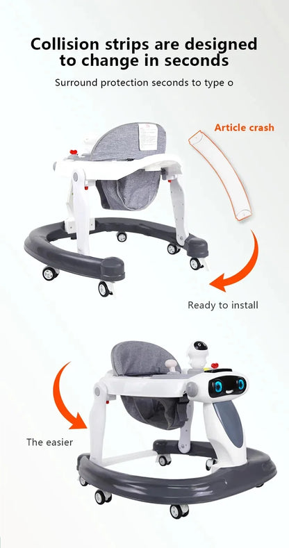 4-in-1 Baby Music Walker with Lights for Toddlers