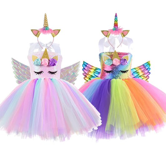 Princess Girls Unicorn Tutu Dress