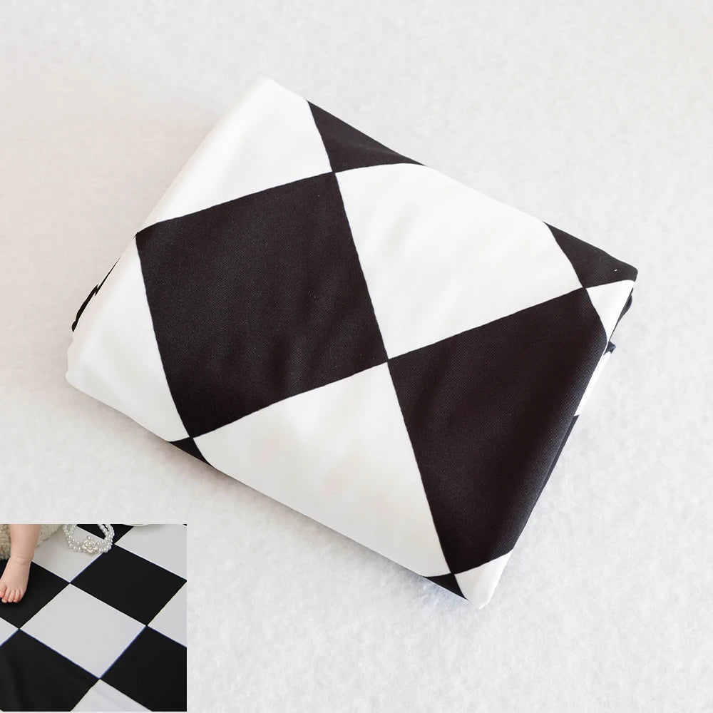 Newborn Photography Props Set – Fashion Photo Outfit with Dress, Headband & Soft Hat for 0–1 Month Baby Girls