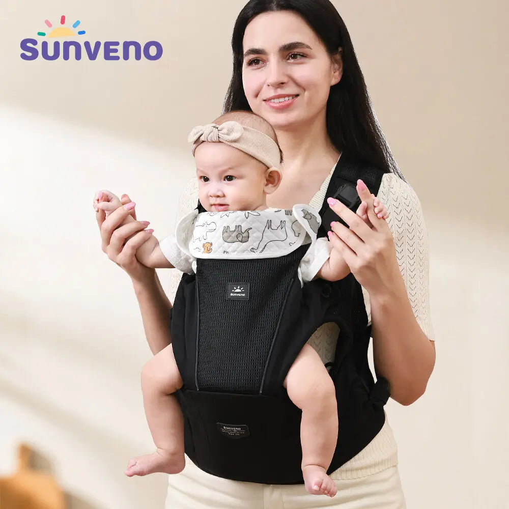 Sunveno™ Ergonomic 4-in-1 Baby Carrier – Back Pain Relief Design