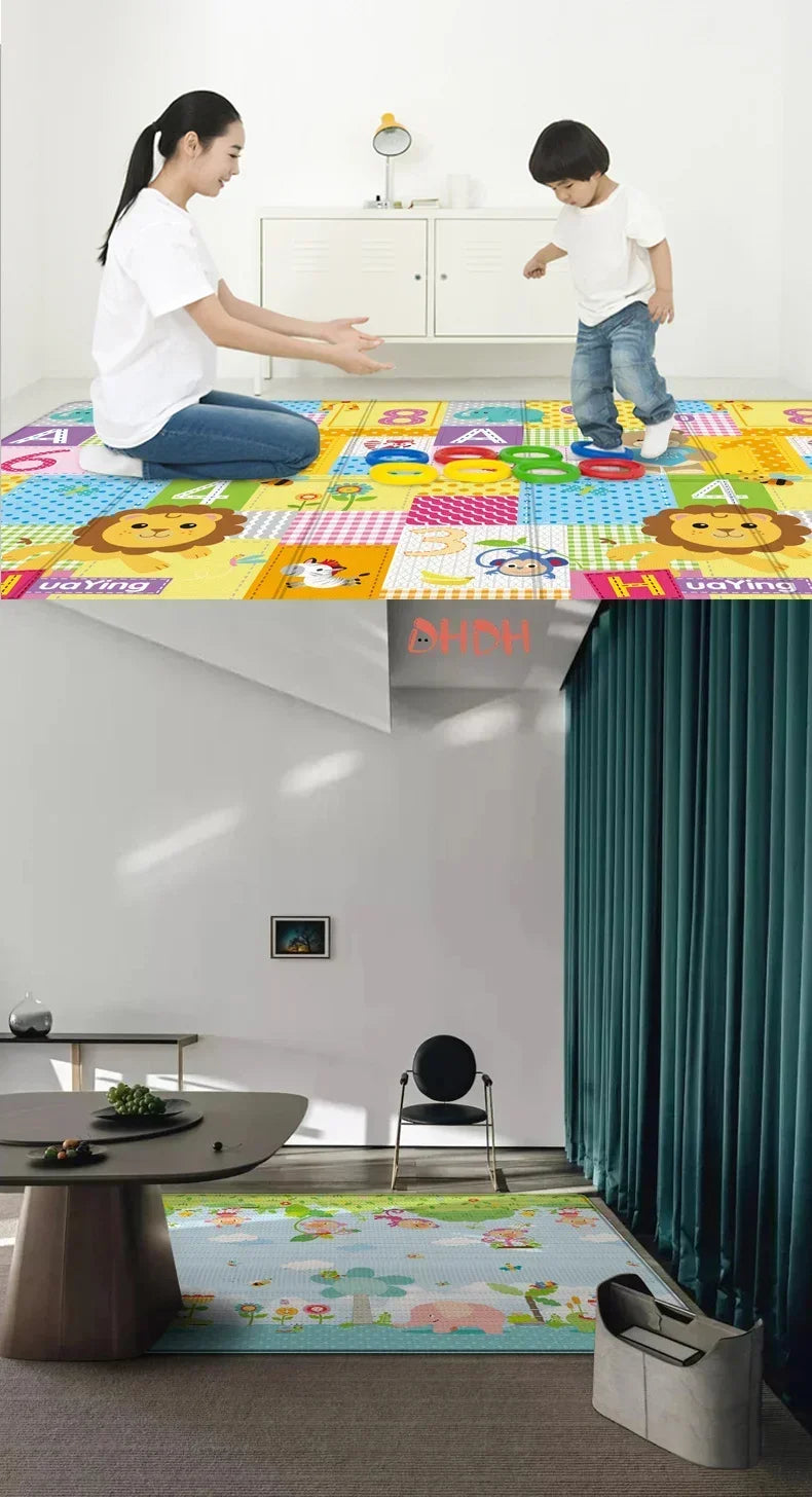 PlayJoy™ Foldable Baby Play Mat – Educational, Soft & Portable Kids Carpet