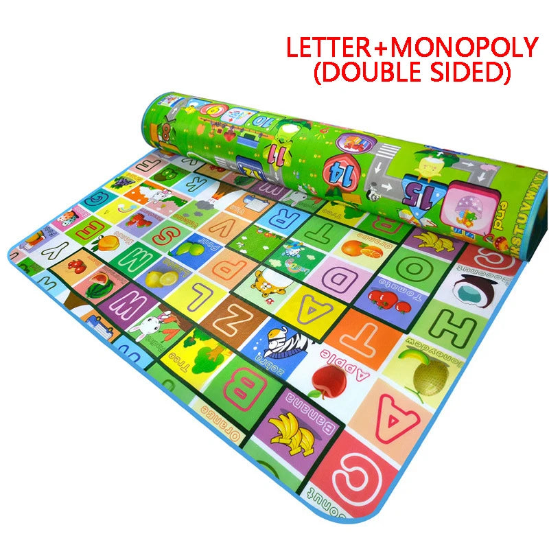 ComfyPlay™ Cartoon Baby Play Mat – Large Foldable EPE Foam Rug, Non-Toxic & Safe
