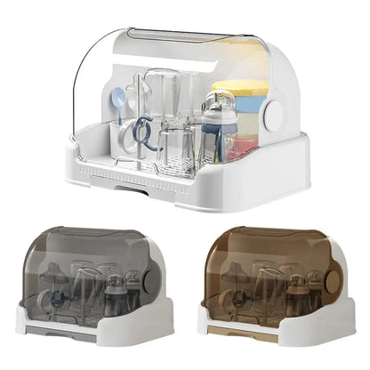 BottleMate™ Toddler Bottle Storage & Drying Rack – Portable Drip Tray Organizer for Maternity Use