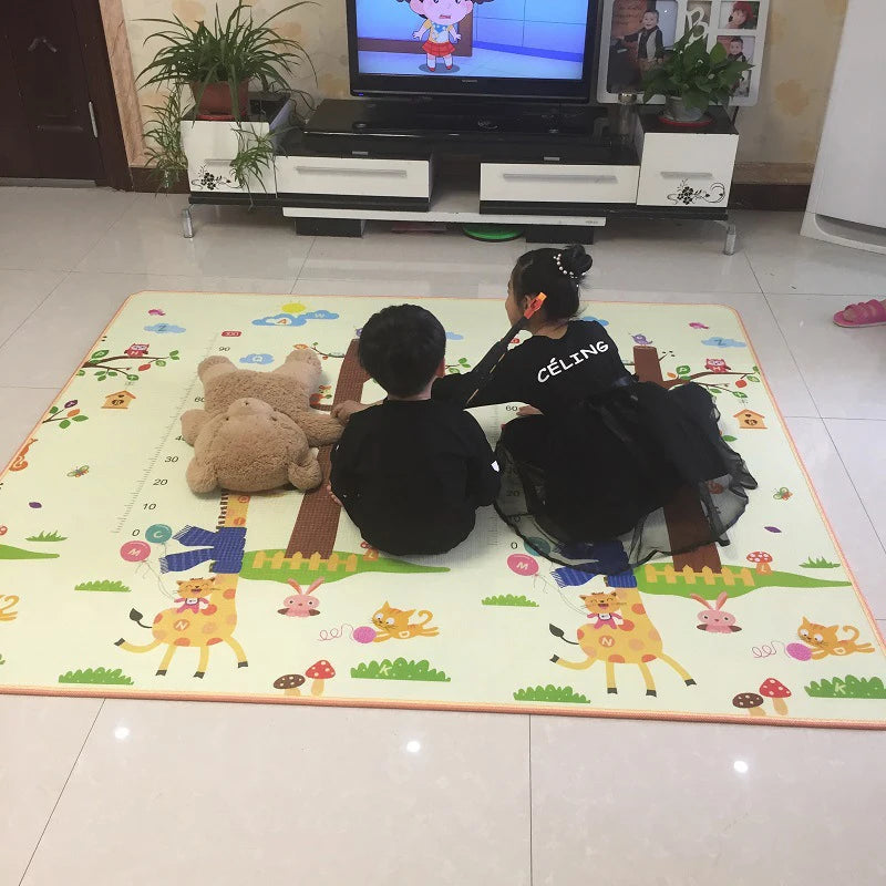 ComfyPlay™ Cartoon Baby Play Mat – Large Foldable EPE Foam Rug, Non-Toxic & Safe