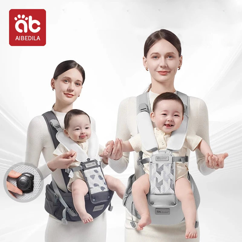 AIBEDILA™ Ergonomic Waist-Stool Baby Carrier – Anti-Gravity Comfort 20kg+