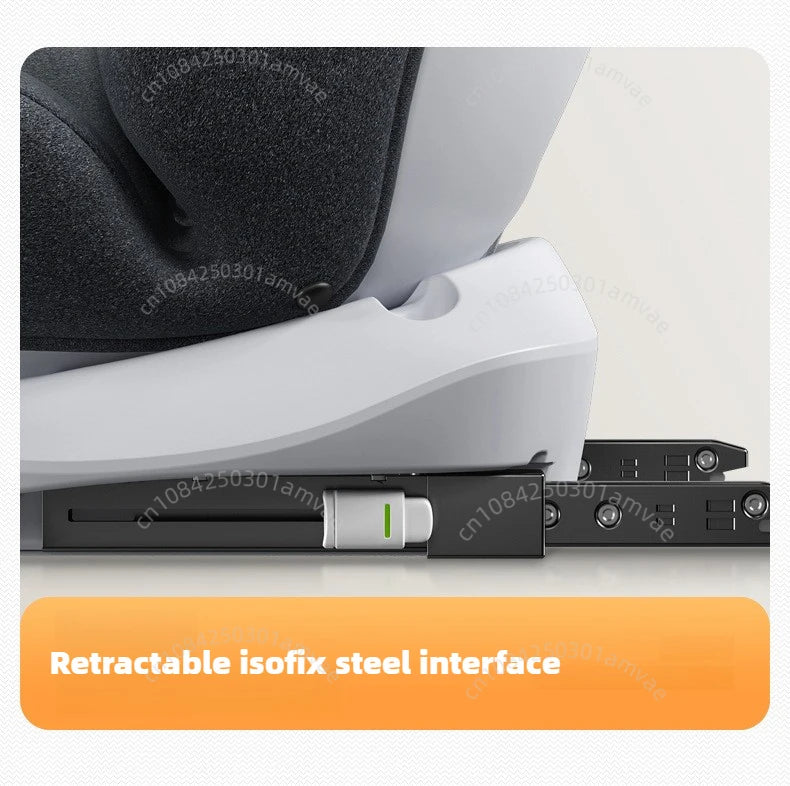 TM™ ISOFIX Child Safety Car Seat – 360° Rotatable Travel Seat for Newborn to 12 Years