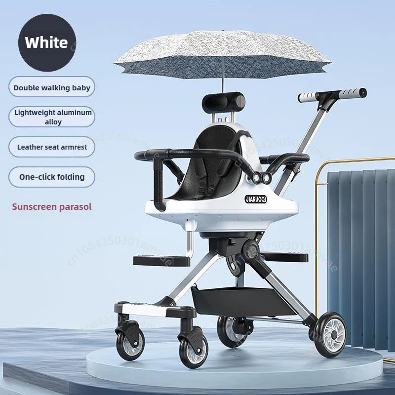 AuraPicks™ TwinGlide Pro Double Stroller