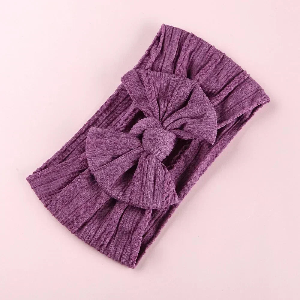 LittleCrown™ Baby Headband – Soft Cotton Blend Stretchy Bow for Newborns