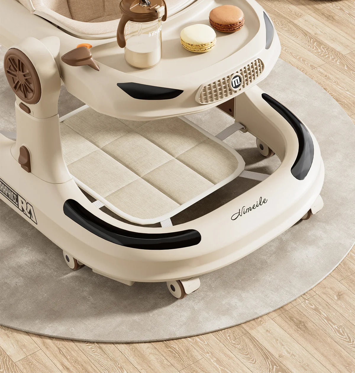 Foldable 5-Wheel Baby Walker – Safe & Stable Walking A