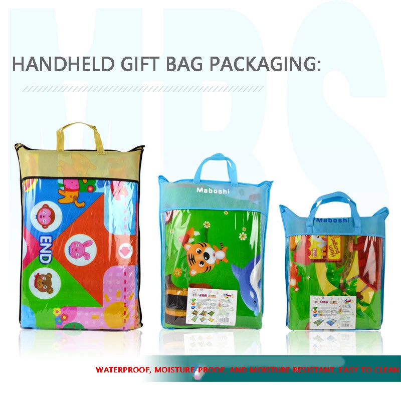 ComfyPlay™ Cartoon Baby Play Mat – Large Foldable EPE Foam Rug, Non-Toxic & Safe