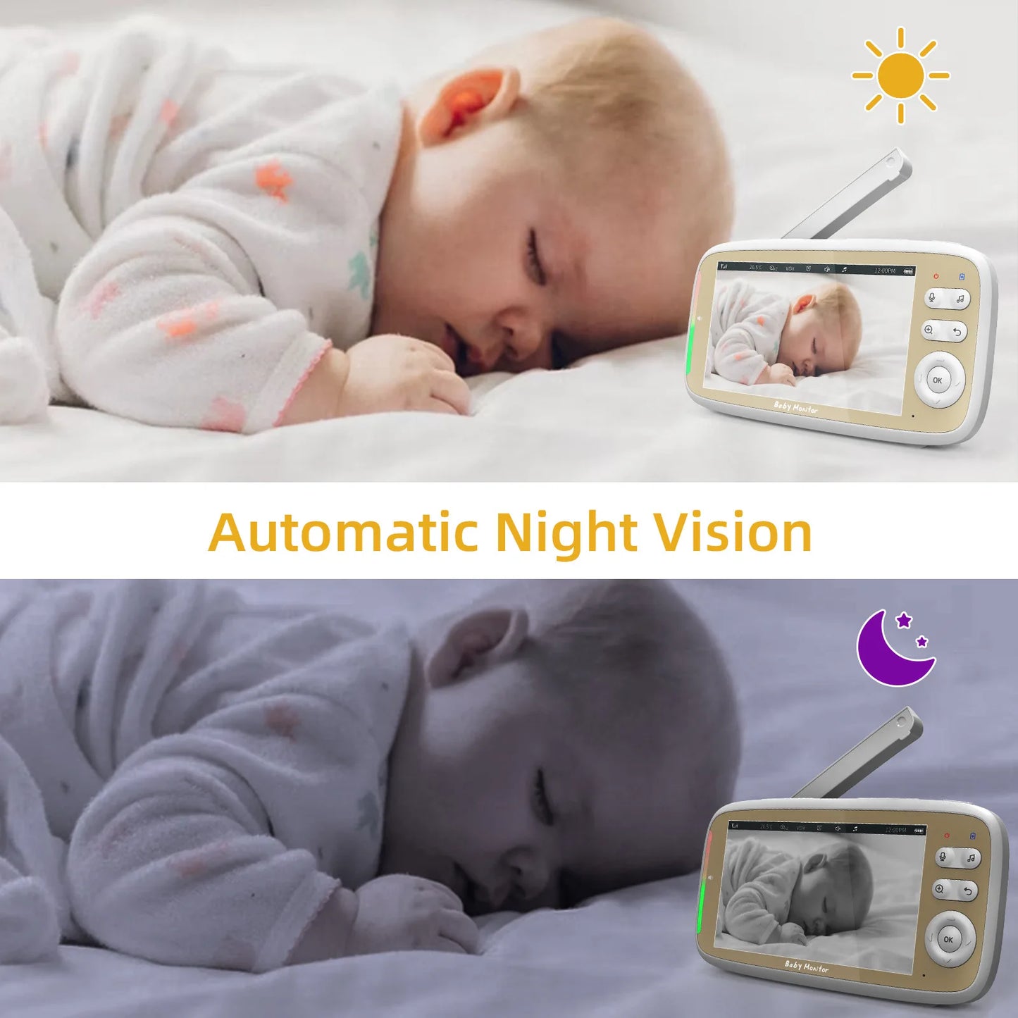 VB803 PRO 720P HD Baby Monitor with Two-Way Talk & WIFI PTZ