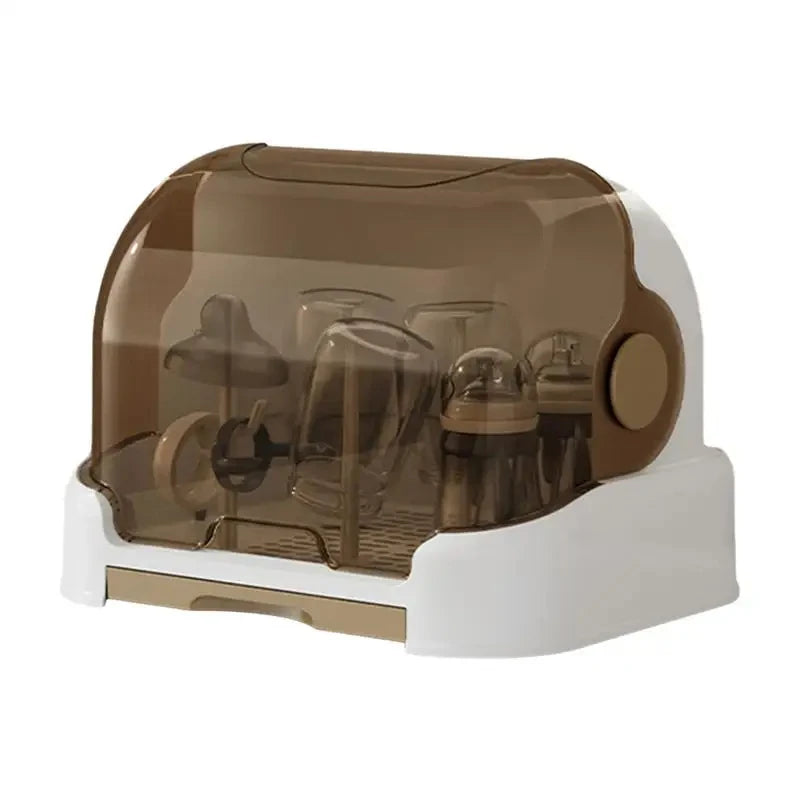 BottleMate™ Toddler Bottle Storage & Drying Rack – Portable Drip Tray Organizer for Maternity Use