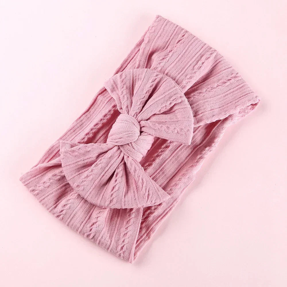 LittleCrown™ Baby Headband – Soft Cotton Blend Stretchy Bow for Newborns
