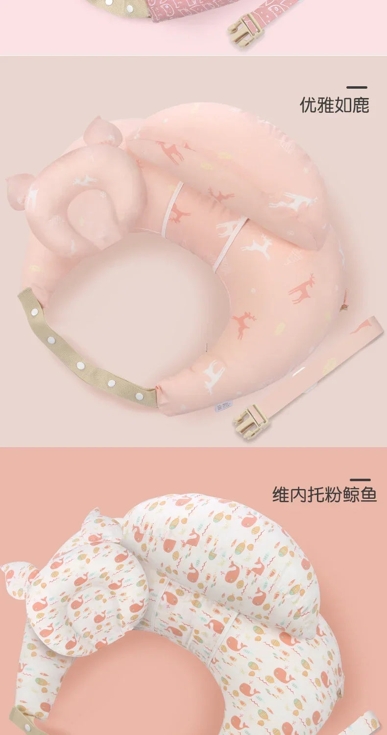 Multifunctional Baby Nursing Pillow with Strap – Soft Newborn Feeding Pillow