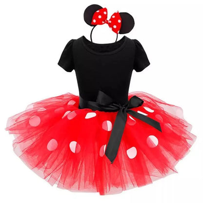 Cute Baby Girl Minnie Mouse Polka Dot Dress