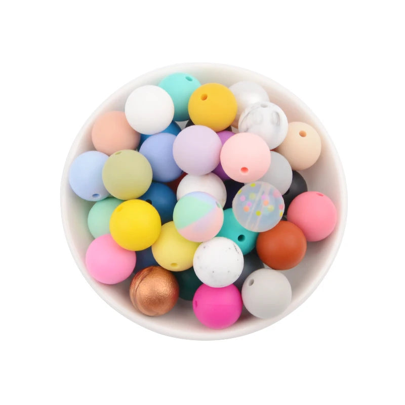 15mm Silicone Teething Beads