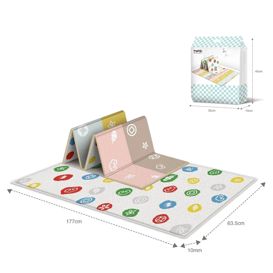 PlayJoy™ Foldable Baby Play Mat – Educational, Soft & Portable Kids Carpet