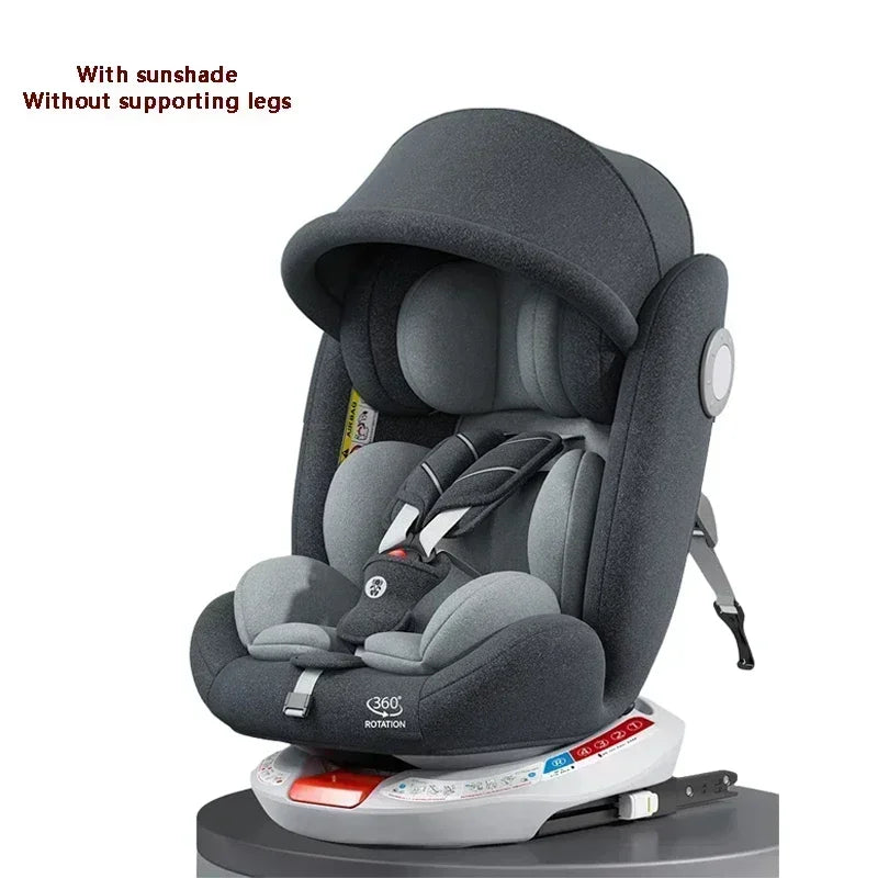 TM™ ISOFIX Child Safety Car Seat – 360° Rotatable Travel Seat for Newborn to 12 Years