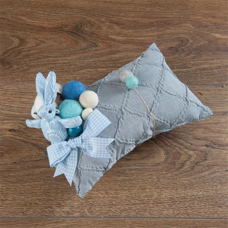 📷 DVOTINST™ Newborn Photography Set – 3PCS Baby Photo Props in Beige (Hat, Wrap & Doll) | Unisex Soft Outfit for 0–1Y