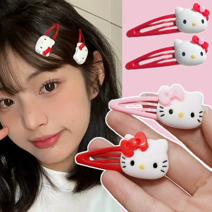 Kawaii Sanrio Hello Kitty Hair Clips Set