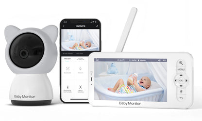 MBOSS 5 HD WIFI Baby Monitor with PTZ, App Control & Lullabies