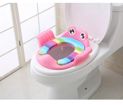 PottySteps™ 2-in-1 Kids Toilet Training Seat with Ladder – Adjustable, Cartoon Design, Comfortable & Safe