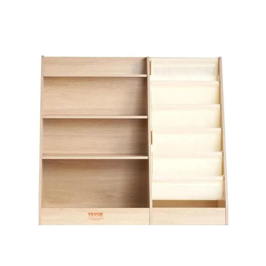 4-Tier Kids Wooden Bookshelf & Storage Rack