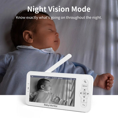 MBOSS 5 HD WIFI Baby Monitor with PTZ, App Control & Lullabies