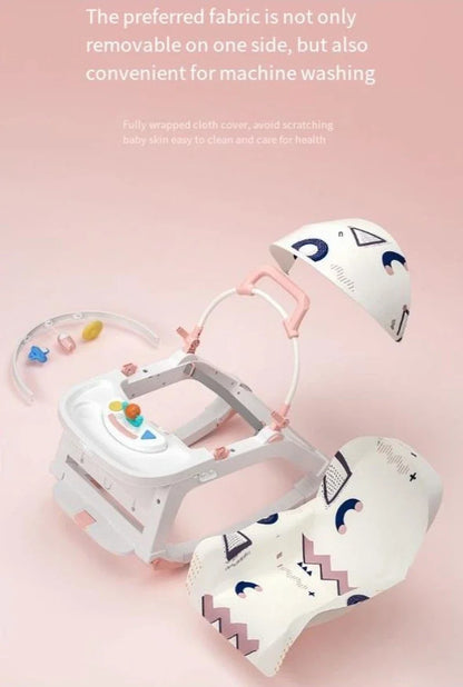 DreamNest™ 5-in-1 Baby Rocking Chair | Multi-Functional Bouncer, Seat, Rocker, Dining & Trolley