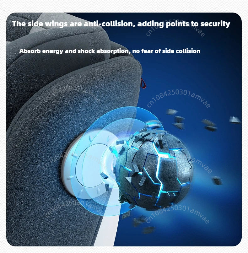 TM™ ISOFIX Child Safety Car Seat – 360° Rotatable Travel Seat for Newborn to 12 Years