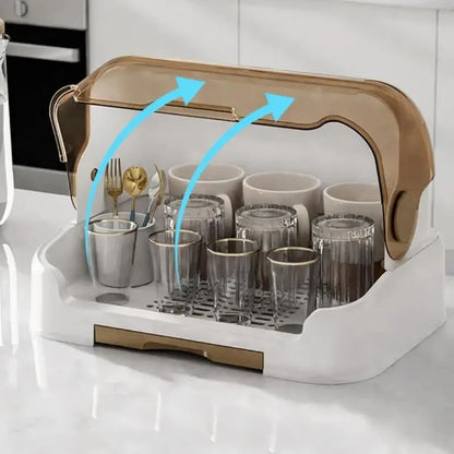 BottleMate™ Toddler Bottle Storage & Drying Rack – Portable Drip Tray Organizer for Maternity Use