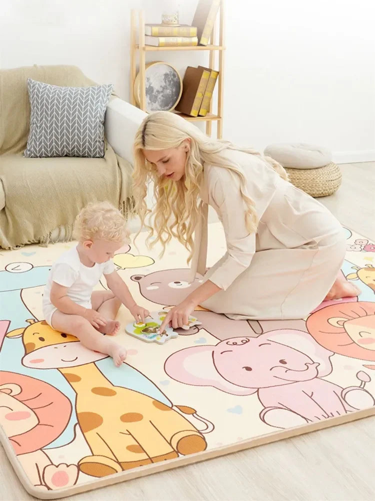 PlayNest™ Foldable Baby & Kids Play Mat – Soft, Educational, Double-Sided Foam Rug
