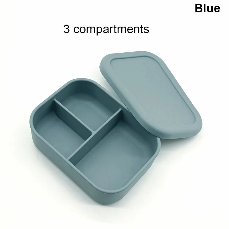 Silicone Lunch Box with 3 Compartments