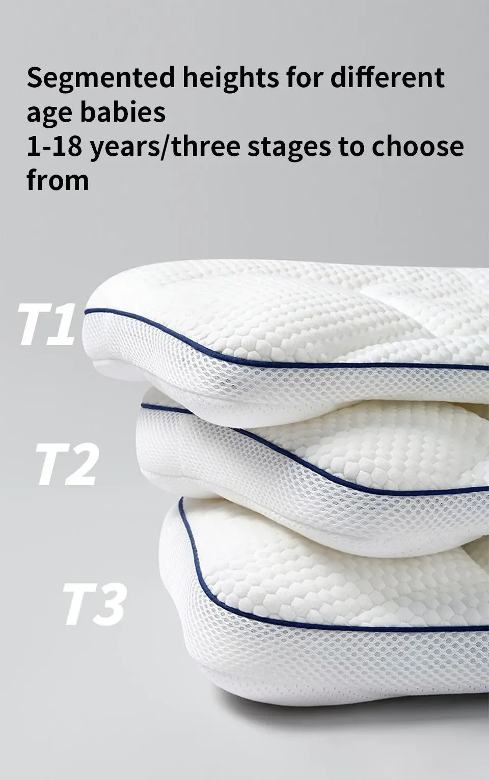 AIBEDILA Kids Neck Pillow – Soft, Breathable & Ergonomic Support for Growing Children