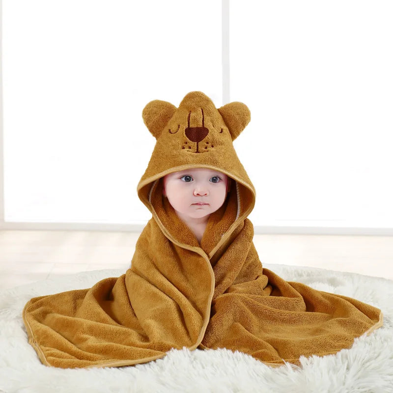Baby Cartoon Bath Towel – Soft Absorbent Multi