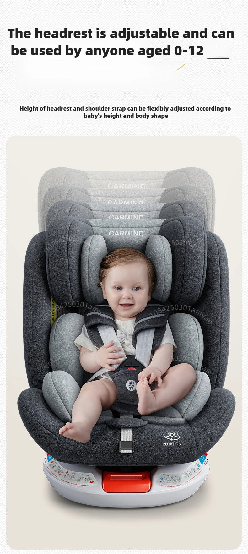 TM™ 360° Rotatable Child Safety Car Seat
