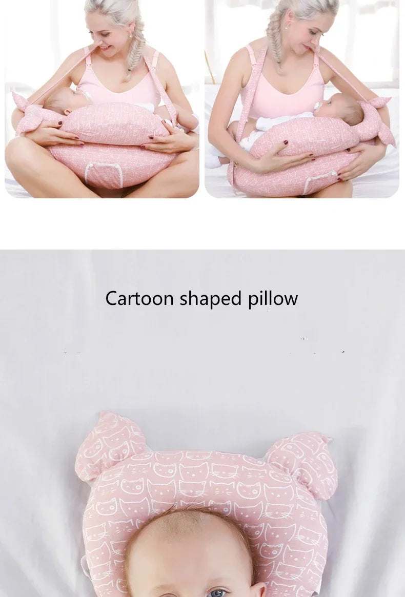 Multifunctional Baby Nursing Pillow with Strap – Soft Newborn Feeding Pillow
