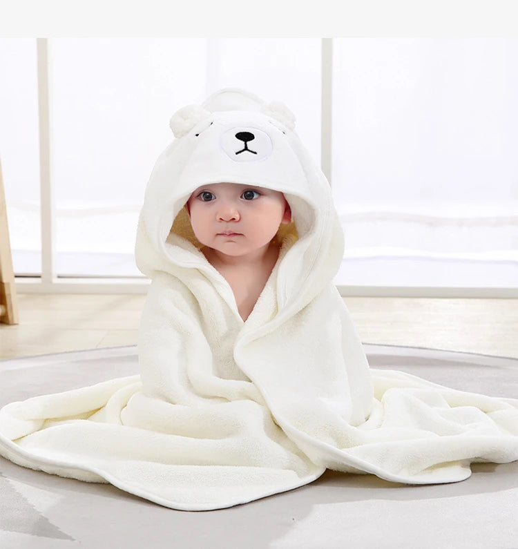 Baby Cartoon Bath Towel – Soft Absorbent Multi