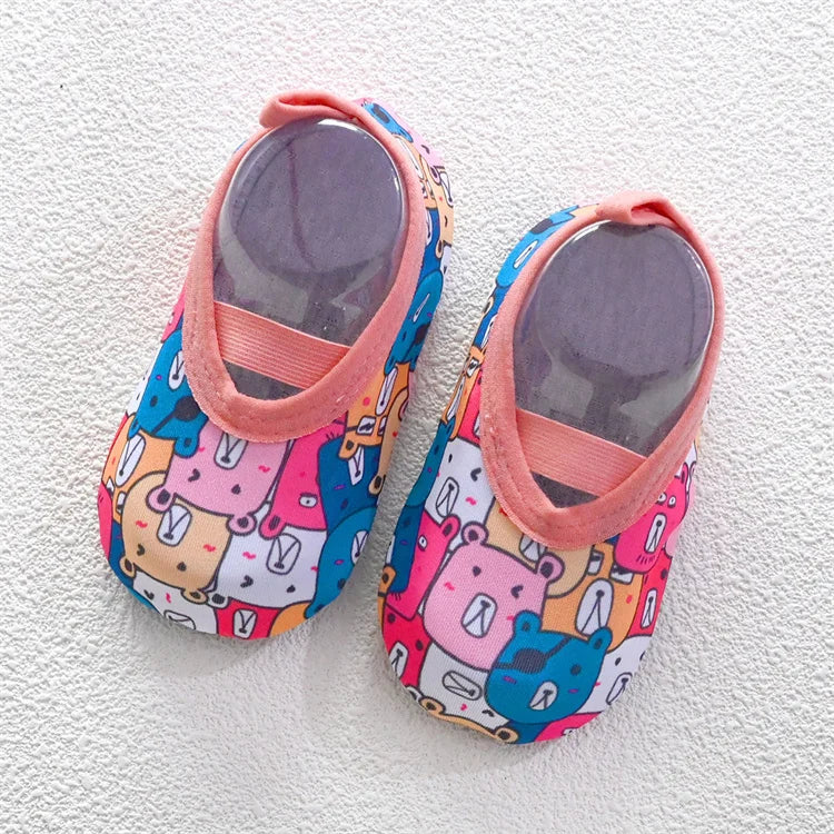 Baby First Walkers – Soft Anti-Slip Floral Shoes
