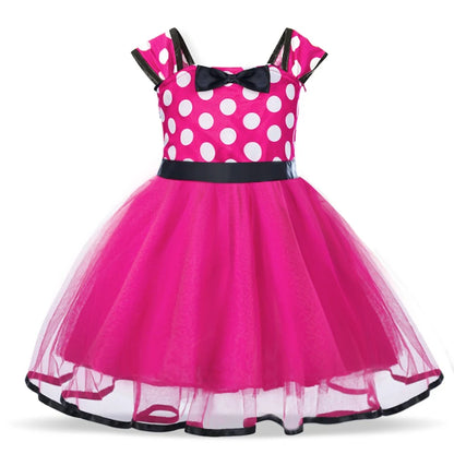 Cute Baby Girl Minnie Mouse Polka Dot Dress