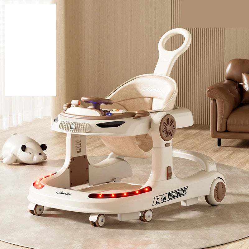 Foldable 5-Wheel Baby Walker – Safe & Stable Walking A