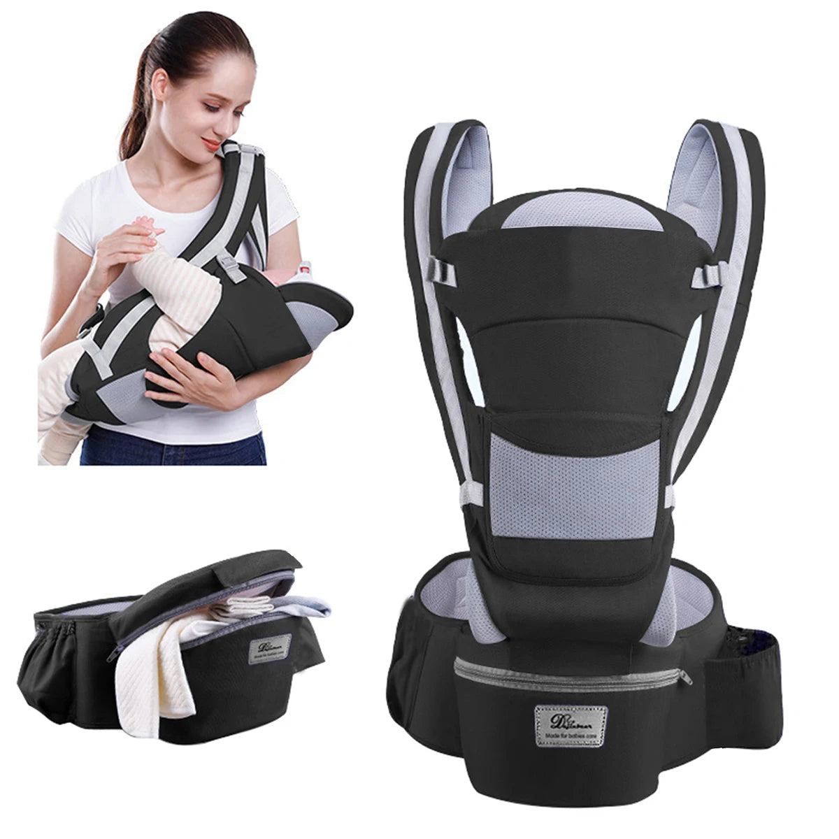 AllCarry™ 5-in-1 Ergonomic Baby Carrier – Multi-Position Comfort from Newborn