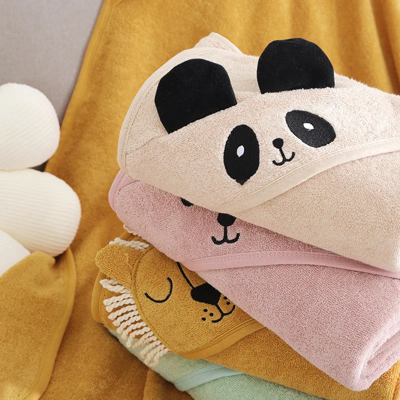 SnuggleBoo™ Cartoon Hooded Baby Towel